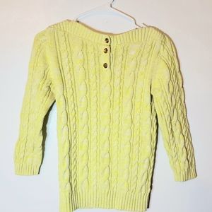 Hand-knit Highlighter Yellow Sweater
